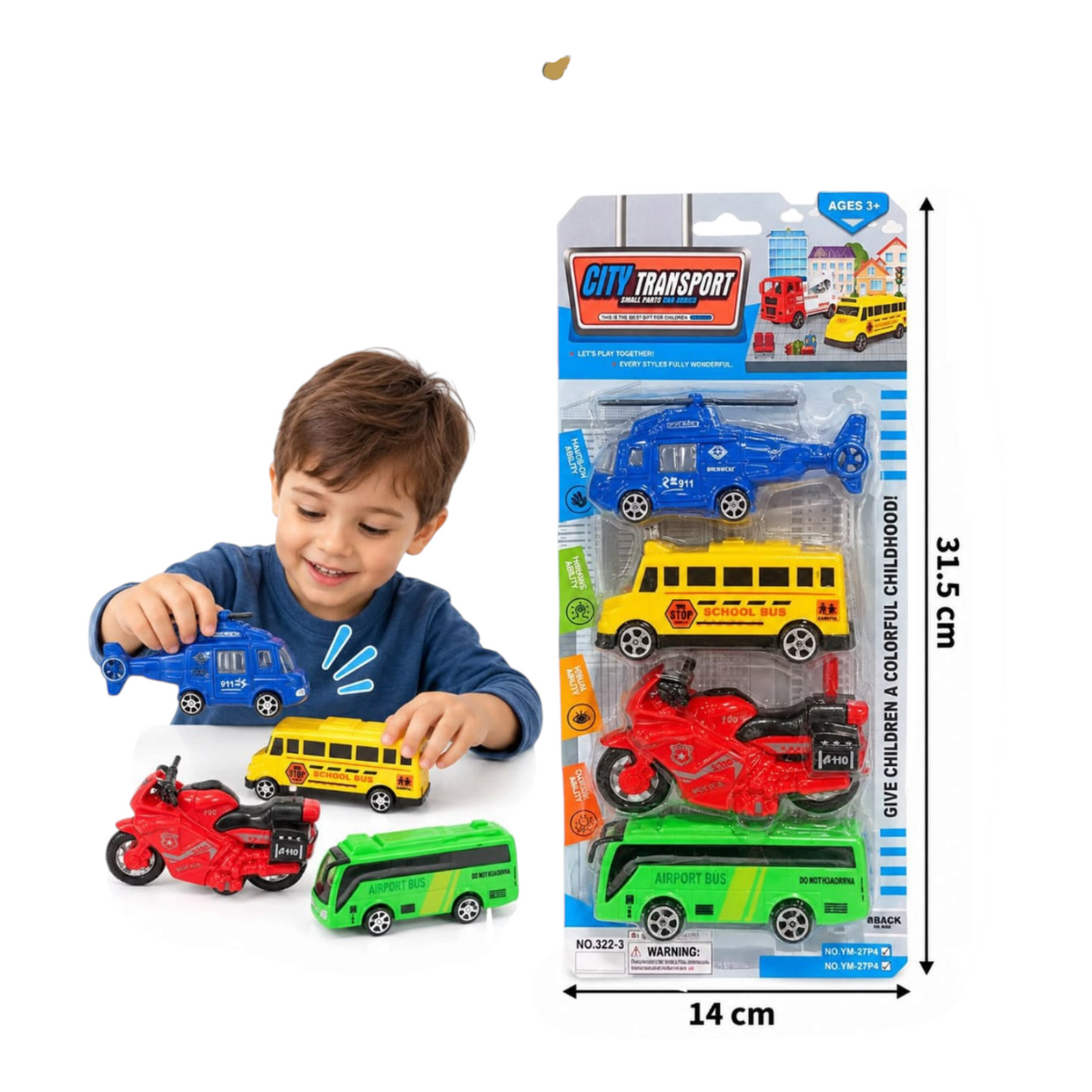 Medios De Transporte X4 Pcs EN02229 / YM-12P4