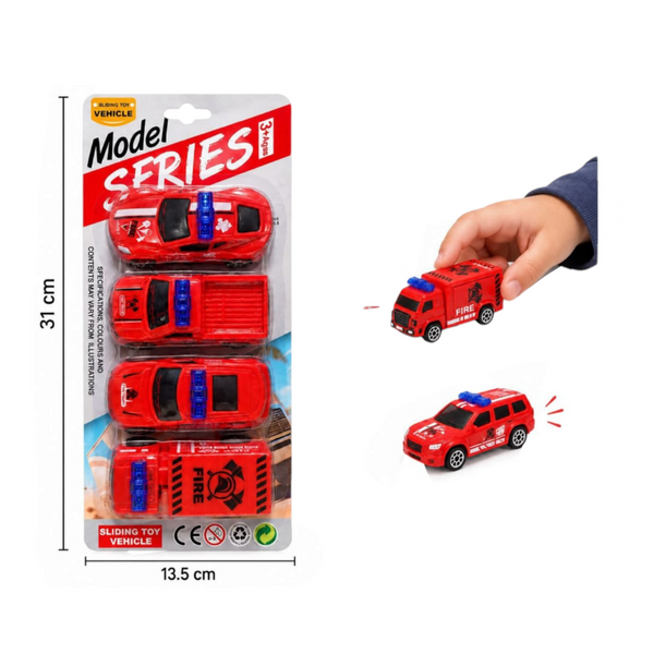 Carros De Bomberos X4 Pcs EN02314 / YM-702