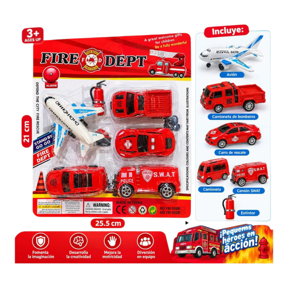Set Rescate Bomberos Fire Dept  EN02318 / YM-502B