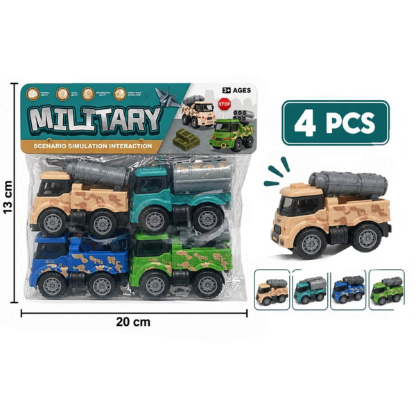 Carros Militares X4 Pcs EN02311 / YM-C36