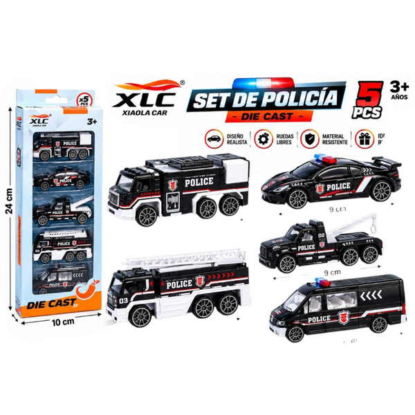 Carros Policia X5 Pcs EN02347 / 1210-N43