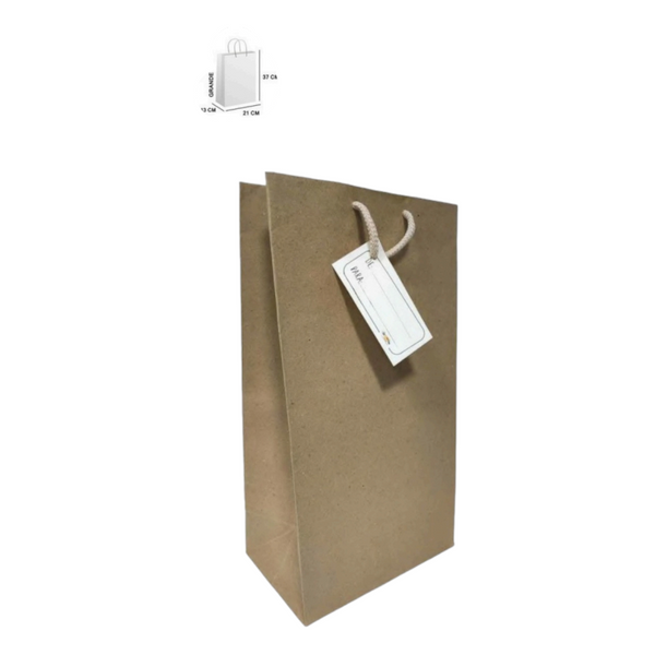 Bolsa De Regalo Kraft Basica Grande Ref MF00096 X12 Unds