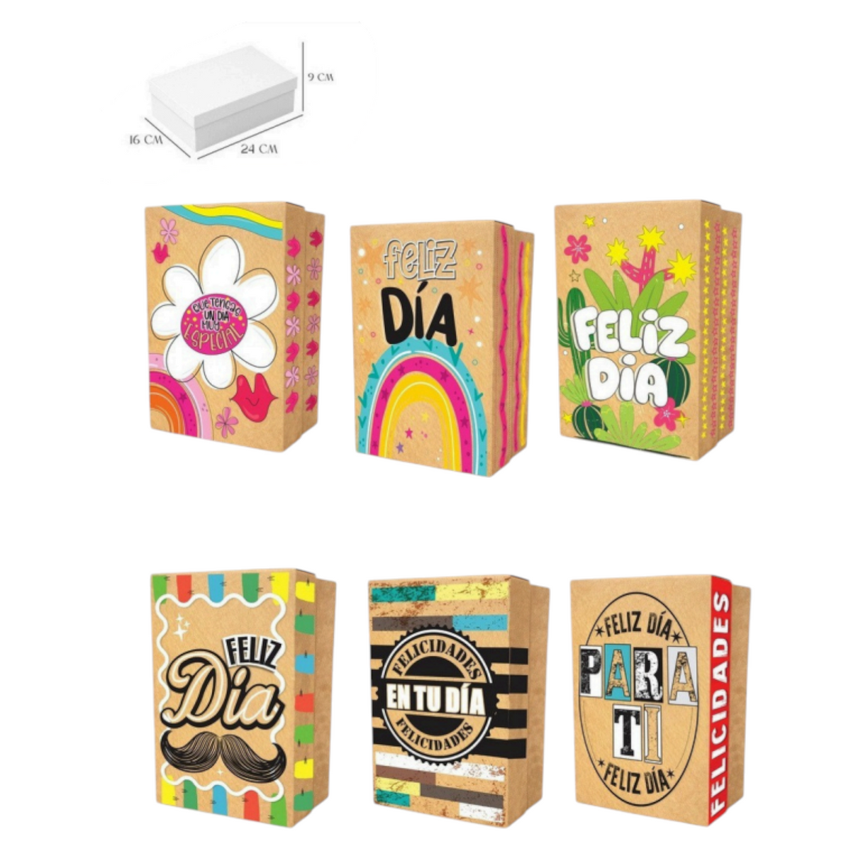 Caja Jumbo Kraft Individual Mediana 9*24*16 Cm REF 10041