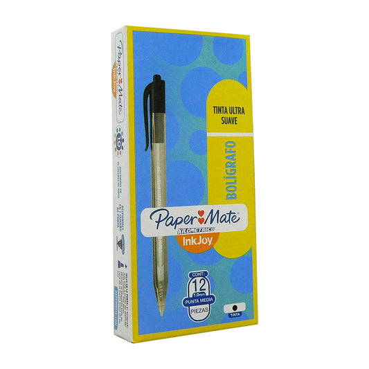 Lapicero Kilometrico Retractil Paper Mate 0.7 mm X12Unds