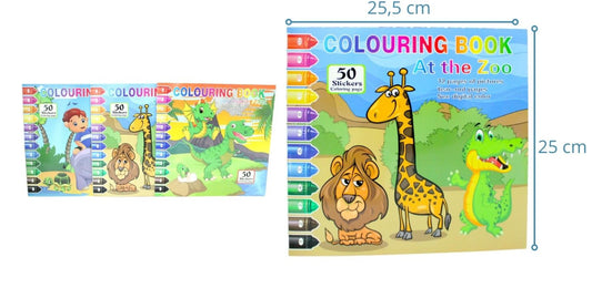 Libro Pa Colorear Fino Con 50 Stiker SE-2574 X12 Unds