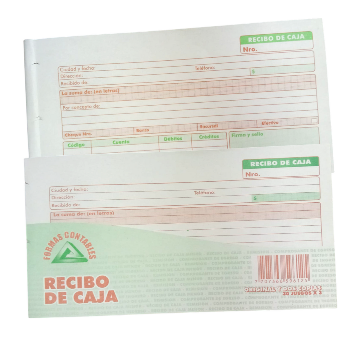 Talonario De Recibo De Caja Con Copia