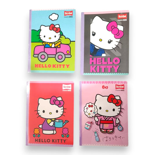 Cuaderno Cosido Doble Linea Hello Kitty Scribe 50 Hojas