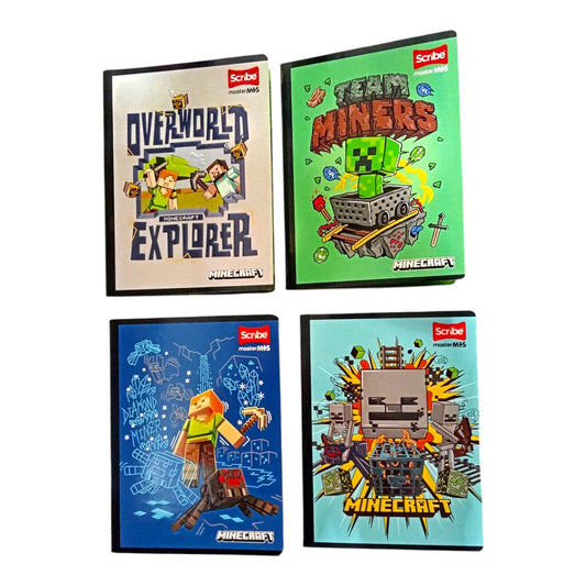 Cuaderno Cosido Doble Linea Minecraft Scribe 50 Hojas