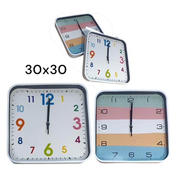 Reloj De Pared 30*30 Cm LP-2697