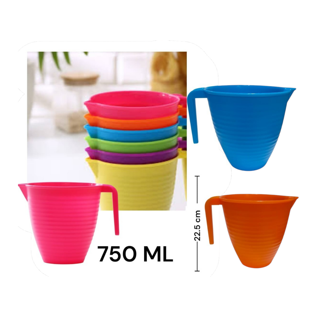 Jarra Plastica 750 Ml LP-2883 X6 Unds