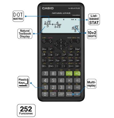 Calculadora Casio Fx-82la Plus - 2 Negra