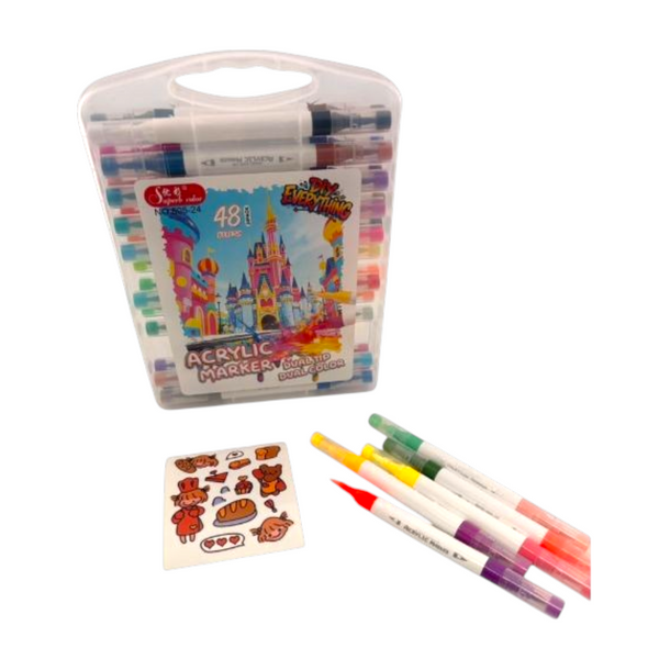 Marcadores De Doble Punta X48 Colores SK-26-375-2