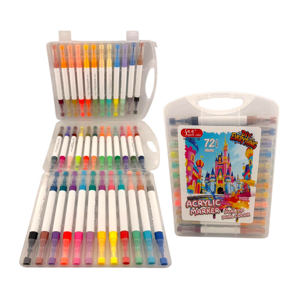 Marcadores De Doble Punta X72 Colores SK-26-375-3