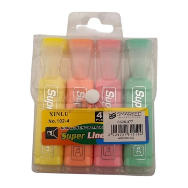 Resaltadores X 4 Colores Pastel SK-26-377
