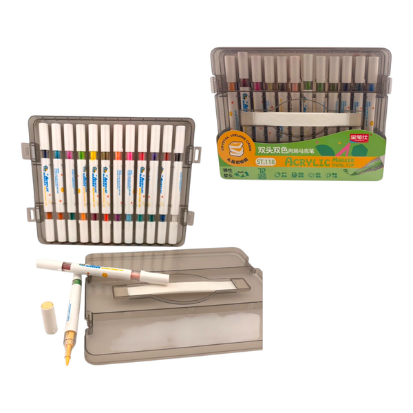 Marcadores De Doble Punta X24 Colores SK-26-378