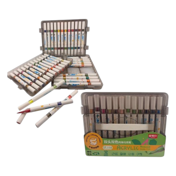 Marcadores De Doble Punta X72 Colores SK-26-378-2