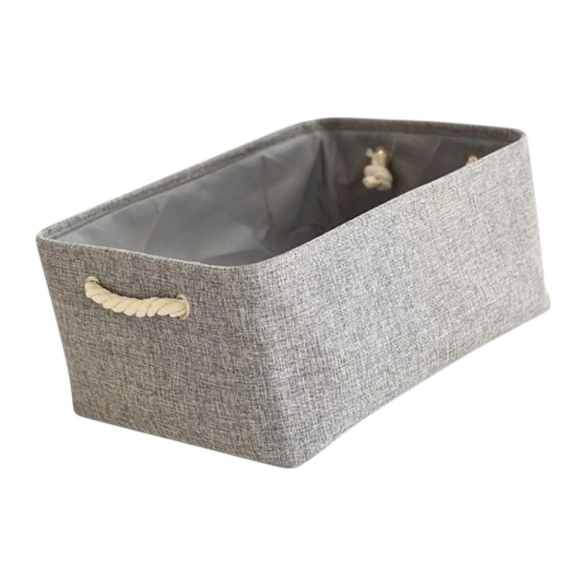Organizadora Rectangular Tela Doble Capa Con Asas De Cuerda Algodón 37.5*26cm SK-26-522
