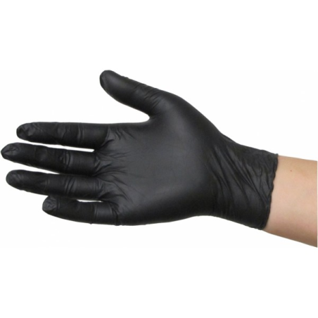 Guante De Nitrilo Negro X100 Unds CA-8004