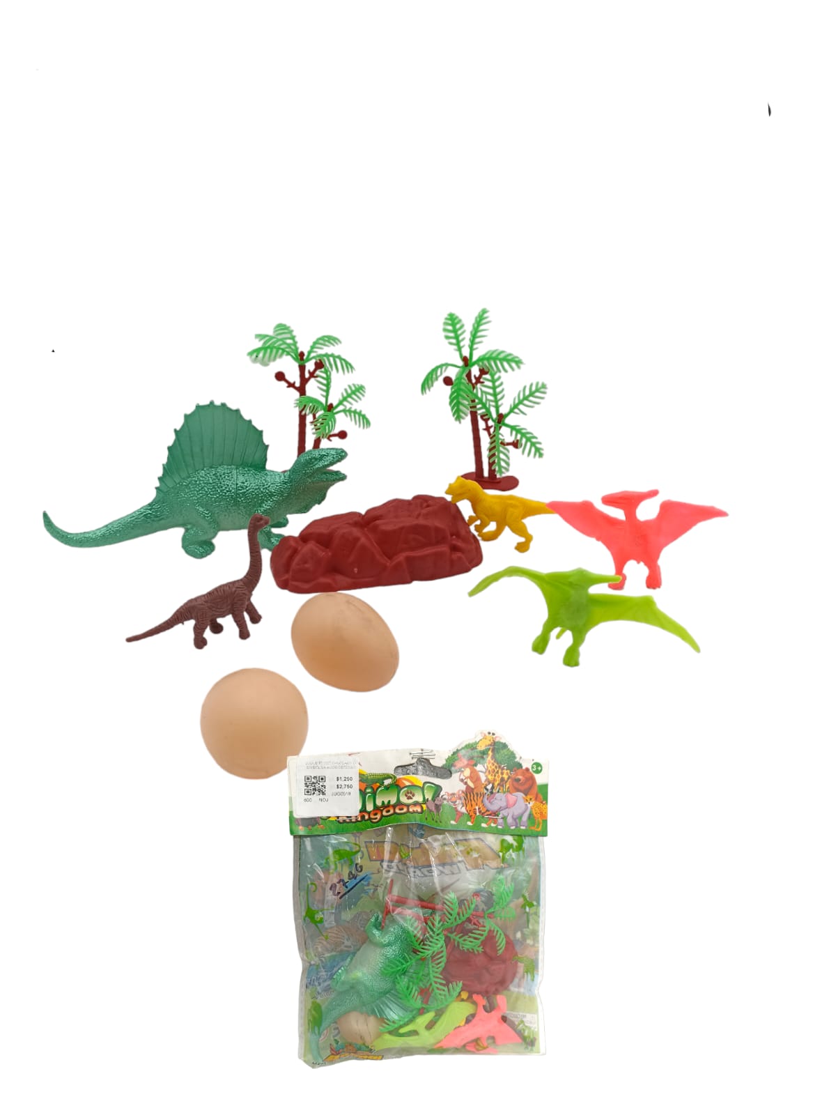 A-036/GE003985 JUGUETE SET DINOSAURIO EN BOLSA x3 UND