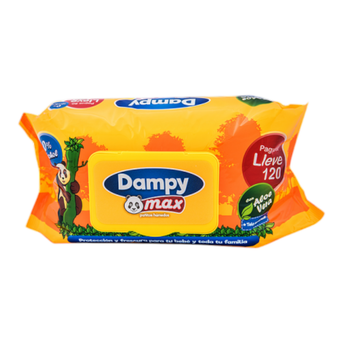 Pañitos Humedos Dampy Amarillo X120 Toallitas