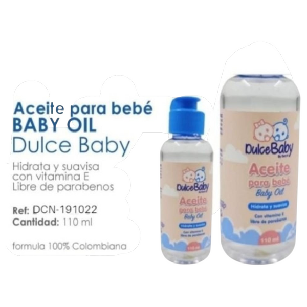 Aceite Para Bebé Dulce Baby 110 Ml Ref DCN-191022 X3 Unds