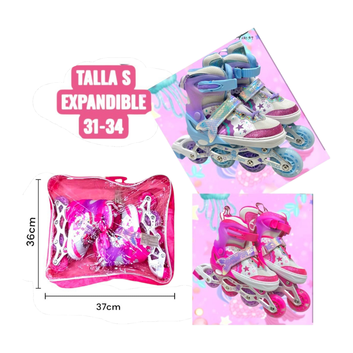 Patin Expansible Talla 31-34 LP-1581