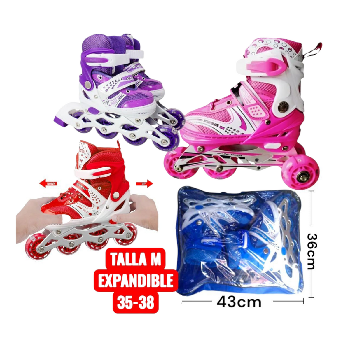 Patin Expansible Talla 35-38 LP-1413