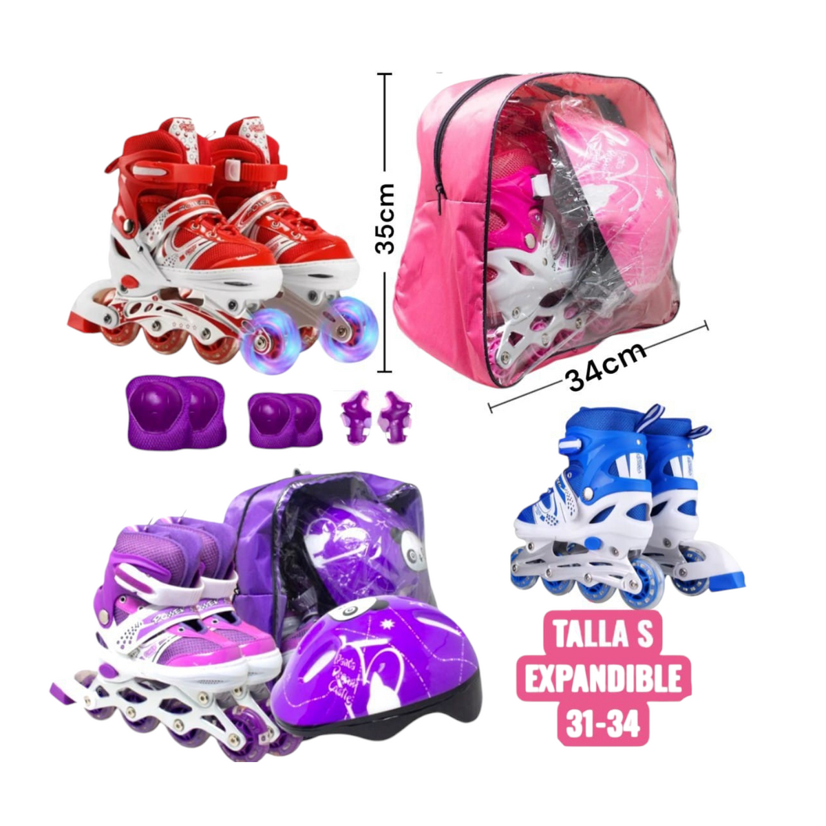 Patin Expansible Talla 31-34 LP-1414