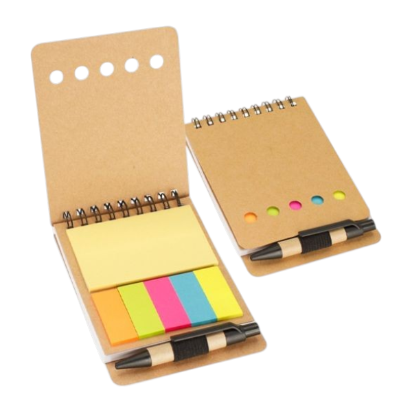 Cuaderno Ecologico Con 20pcs Notas Adhesivas Por Color 70 Hojas SK-26-491