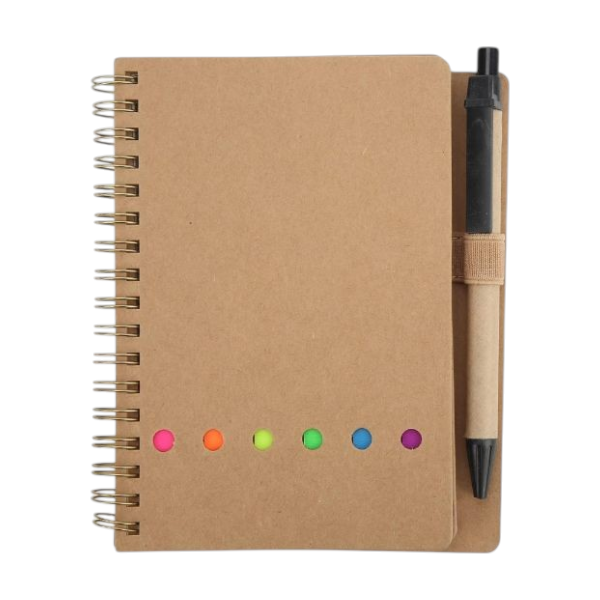 Cuaderno Ecologico Con 20pcs Notas Adhesivas Por Color 100 Hojas SK-26-491-2