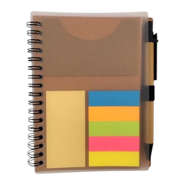 Cuaderno Ecologico Con 20pcs Notas Adhesivas Por Color 70 Hojas SK-26-494